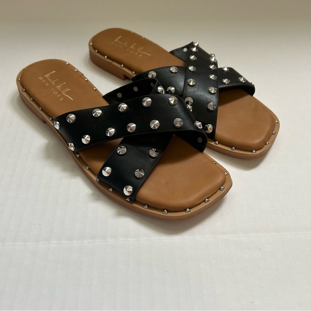 Black Studded Sandals